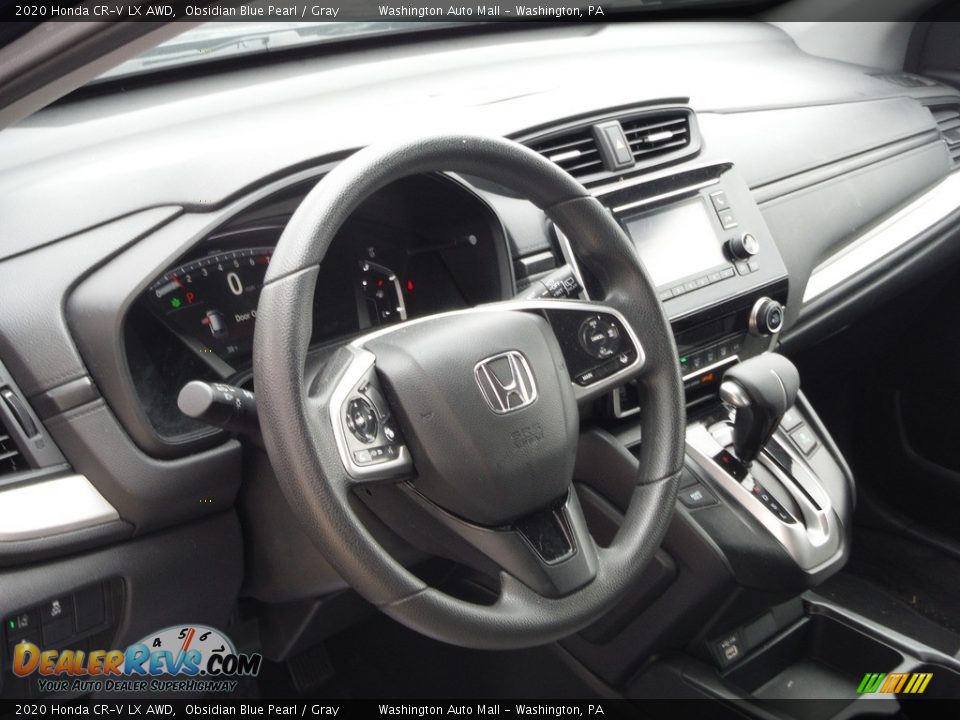 2020 Honda CR-V LX AWD Obsidian Blue Pearl / Gray Photo #10