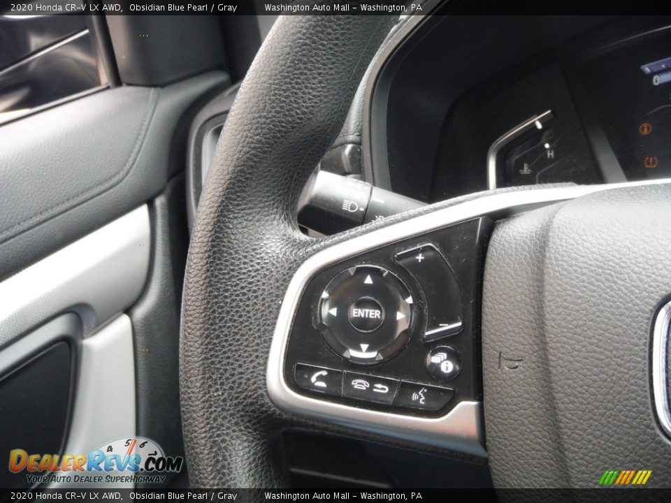 2020 Honda CR-V LX AWD Obsidian Blue Pearl / Gray Photo #17