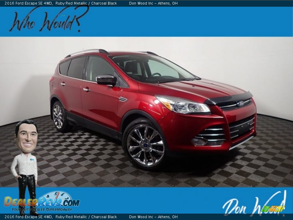 2016 Ford Escape SE 4WD Ruby Red Metallic / Charcoal Black Photo #1