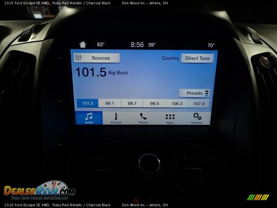 2016 Ford Escape SE 4WD Ruby Red Metallic / Charcoal Black Photo #27