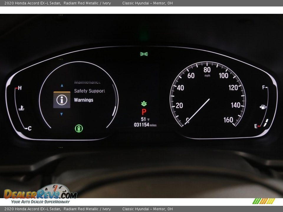 2020 Honda Accord EX-L Sedan Radiant Red Metallic / Ivory Photo #8