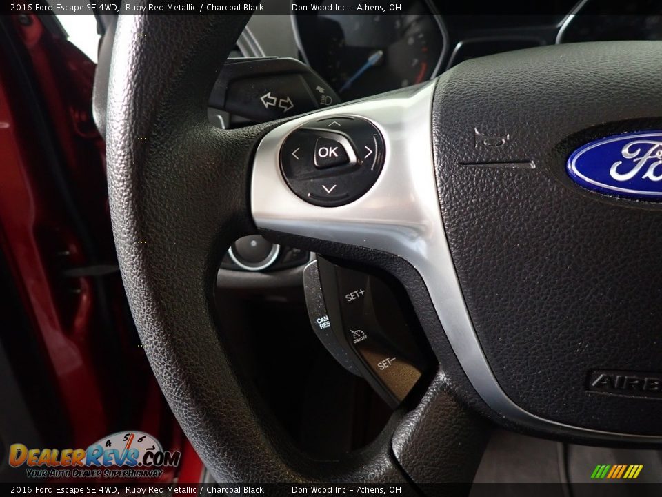2016 Ford Escape SE 4WD Ruby Red Metallic / Charcoal Black Photo #30