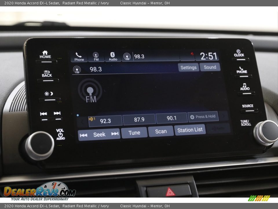 2020 Honda Accord EX-L Sedan Radiant Red Metallic / Ivory Photo #13