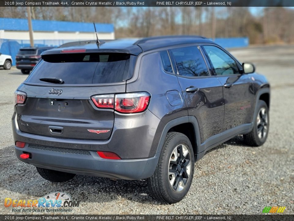 2018 Jeep Compass Trailhawk 4x4 Granite Crystal Metallic / Black/Ruby Red Photo #3