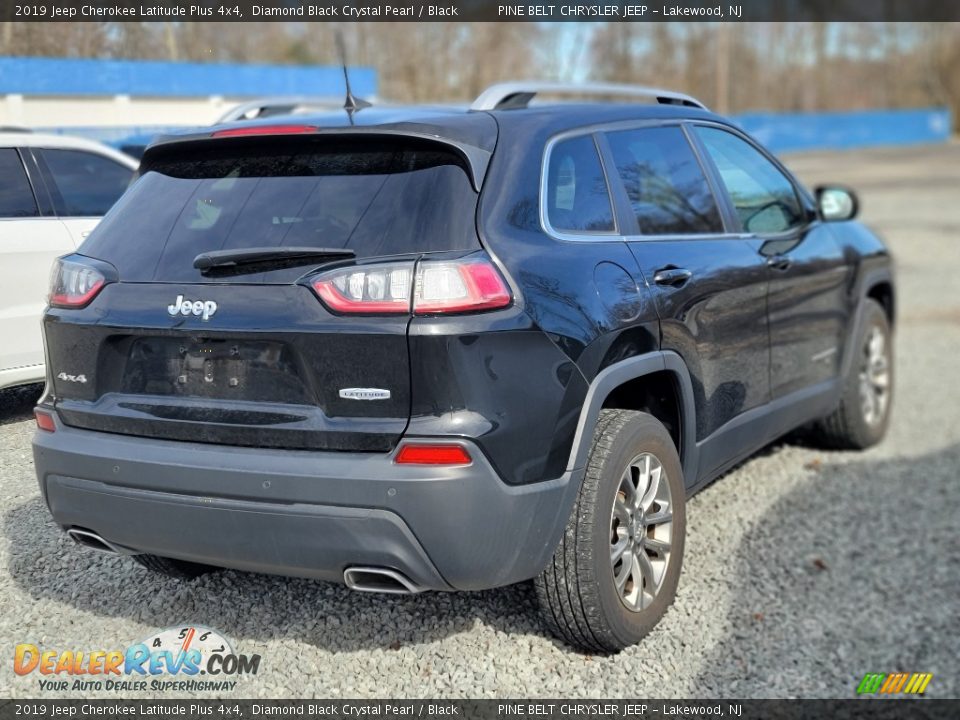 2019 Jeep Cherokee Latitude Plus 4x4 Diamond Black Crystal Pearl / Black Photo #3