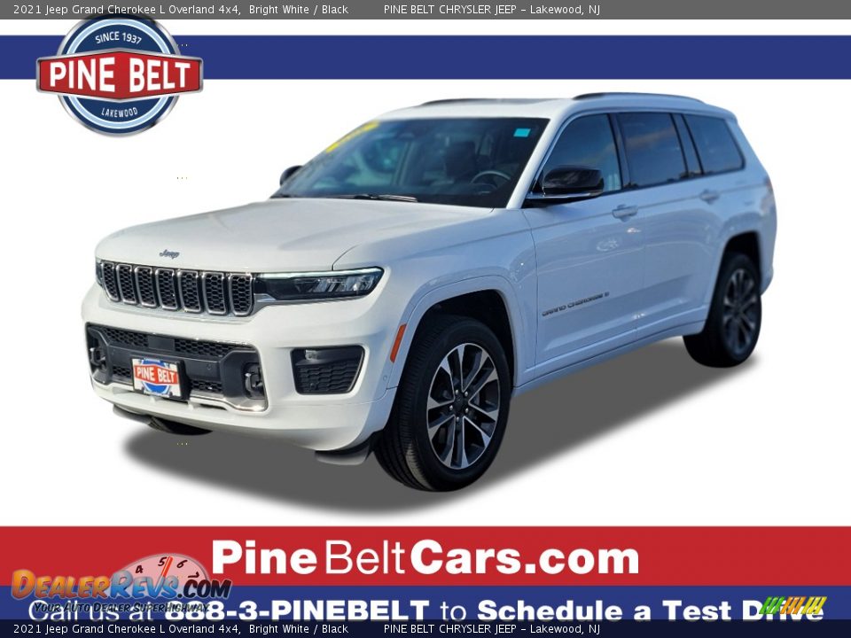 2021 Jeep Grand Cherokee L Overland 4x4 Bright White / Black Photo #1