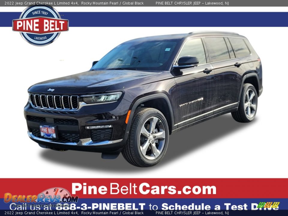 2022 Jeep Grand Cherokee L Limited 4x4 Rocky Mountain Pearl / Global Black Photo #1
