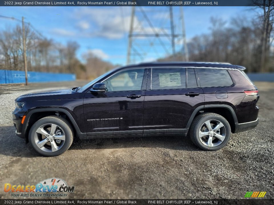 2022 Jeep Grand Cherokee L Limited 4x4 Rocky Mountain Pearl / Global Black Photo #4