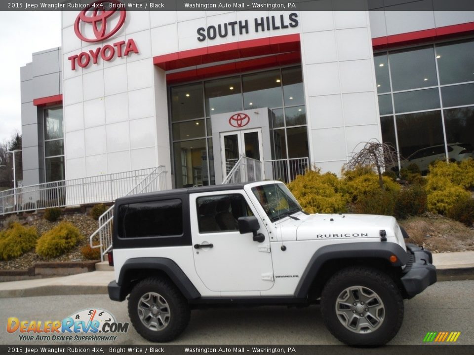 2015 Jeep Wrangler Rubicon 4x4 Bright White / Black Photo #2