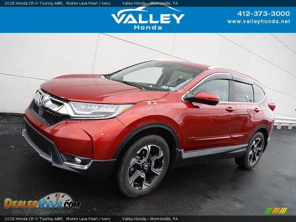 2018 Honda CR-V Touring AWD Molten Lava Pearl / Ivory Photo #1