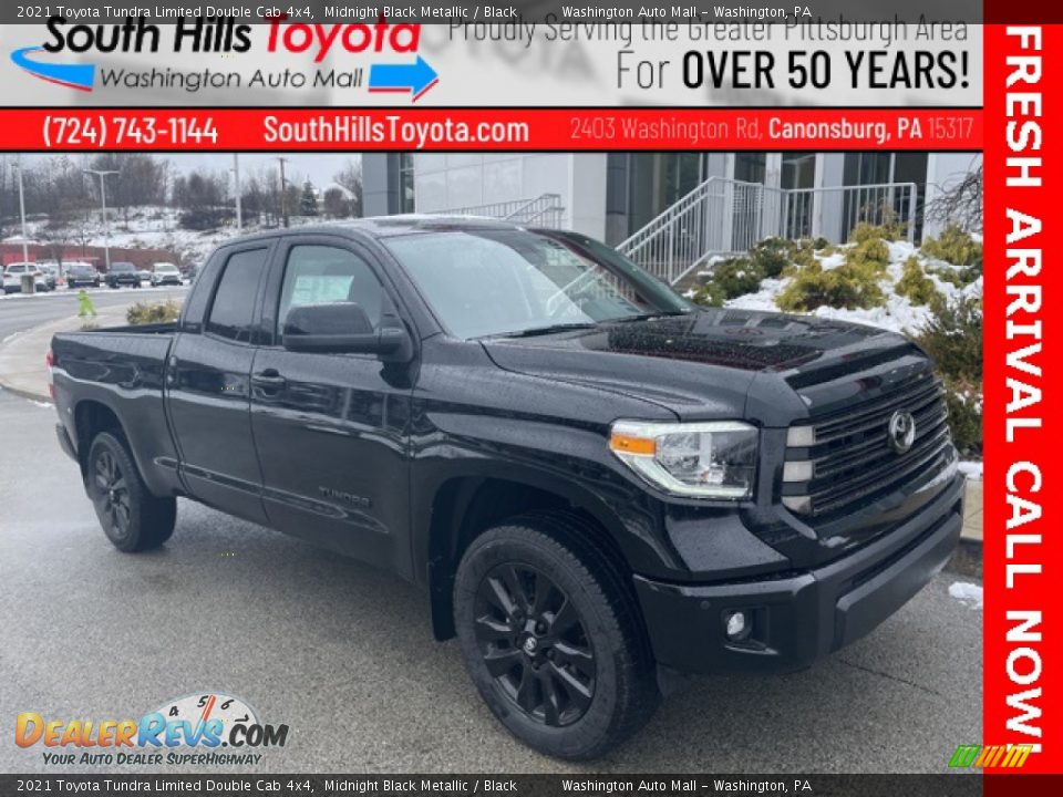 2021 Toyota Tundra Limited Double Cab 4x4 Midnight Black Metallic / Black Photo #1