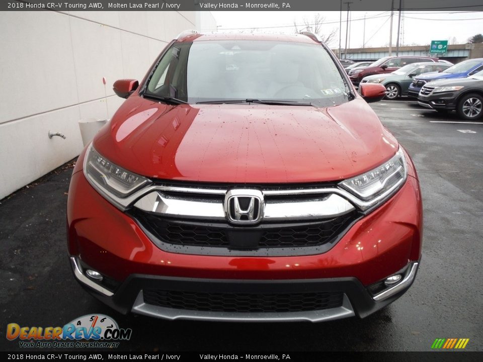 2018 Honda CR-V Touring AWD Molten Lava Pearl / Ivory Photo #5