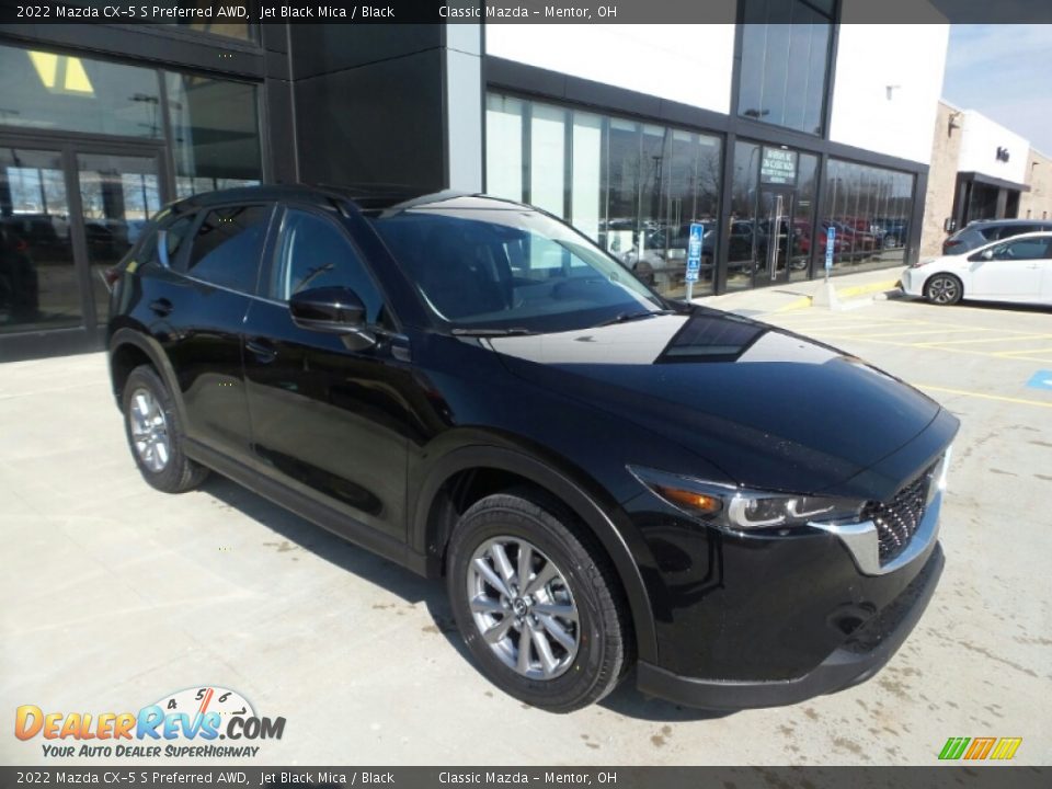 2022 Mazda CX-5 S Preferred AWD Jet Black Mica / Black Photo #1