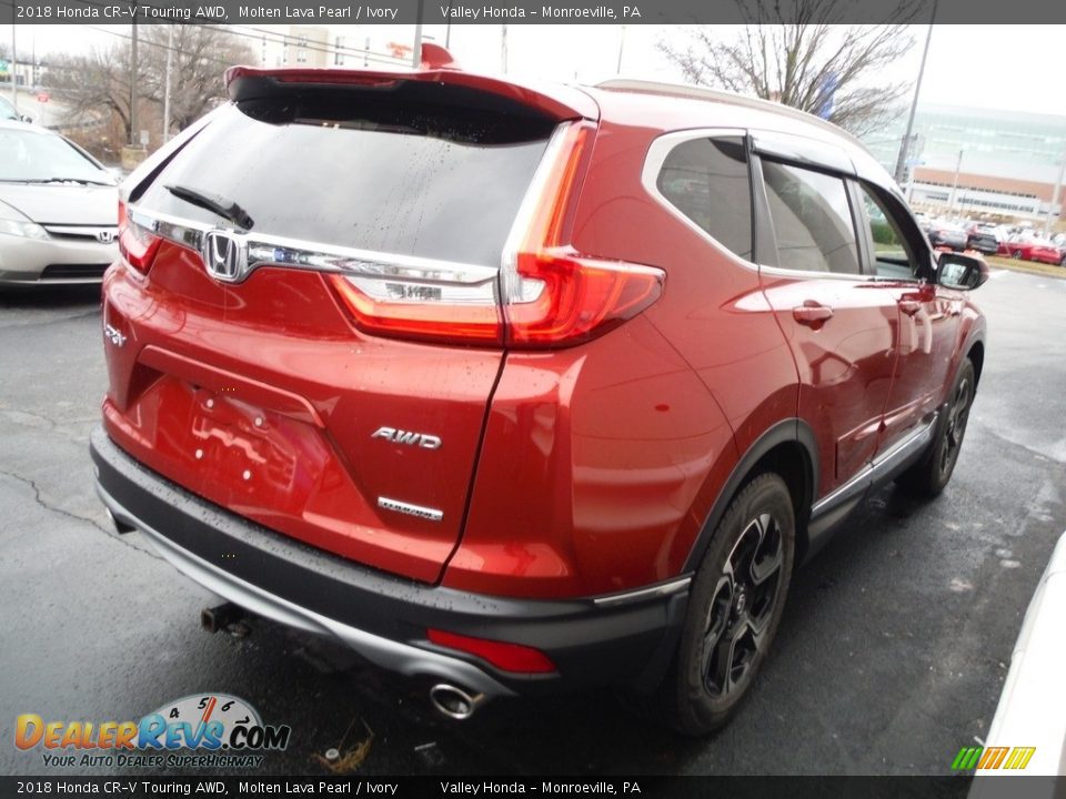 2018 Honda CR-V Touring AWD Molten Lava Pearl / Ivory Photo #8