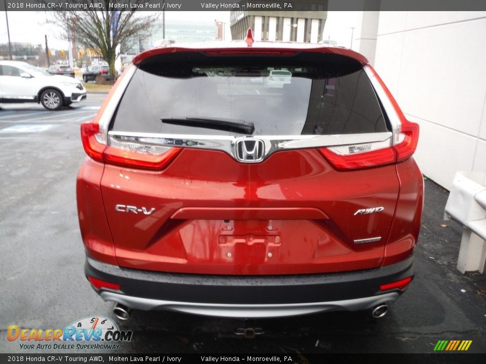 2018 Honda CR-V Touring AWD Molten Lava Pearl / Ivory Photo #10