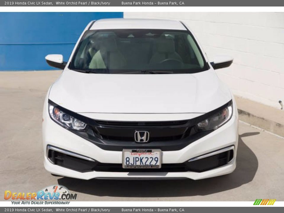 2019 Honda Civic LX Sedan White Orchid Pearl / Black/Ivory Photo #7