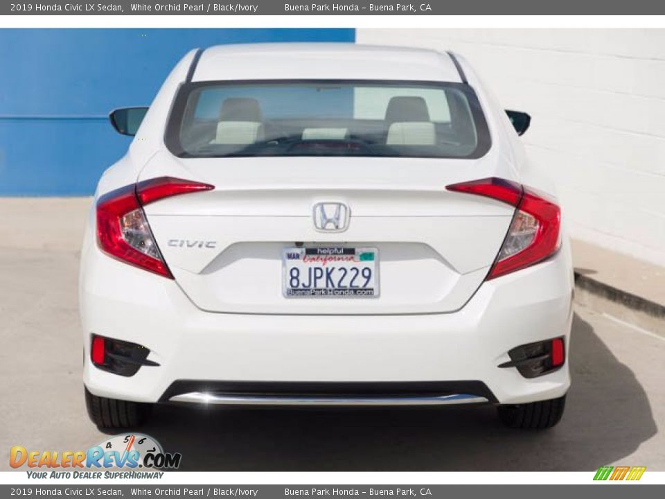 2019 Honda Civic LX Sedan White Orchid Pearl / Black/Ivory Photo #11