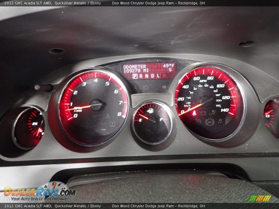 2012 GMC Acadia SLT AWD Quicksilver Metallic / Ebony Photo #20