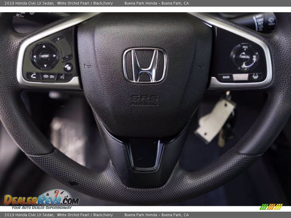 2019 Honda Civic LX Sedan White Orchid Pearl / Black/Ivory Photo #15