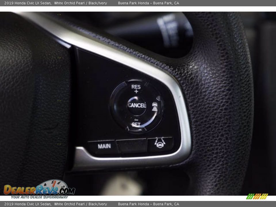 2019 Honda Civic LX Sedan White Orchid Pearl / Black/Ivory Photo #17