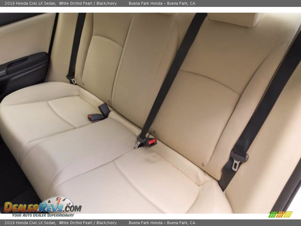 2019 Honda Civic LX Sedan White Orchid Pearl / Black/Ivory Photo #19