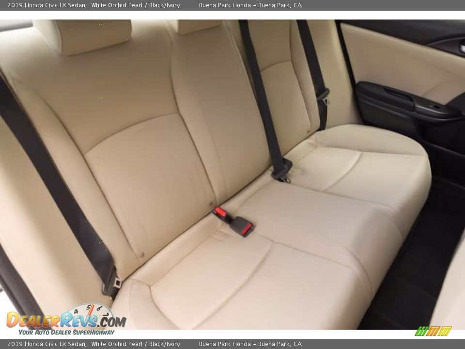 2019 Honda Civic LX Sedan White Orchid Pearl / Black/Ivory Photo #22