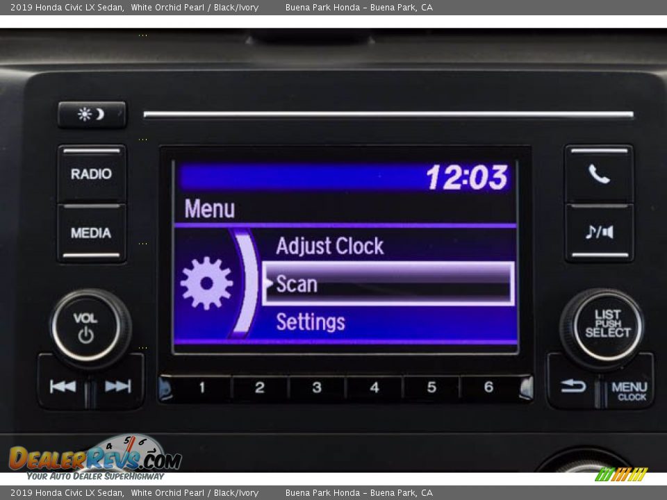 2019 Honda Civic LX Sedan White Orchid Pearl / Black/Ivory Photo #26