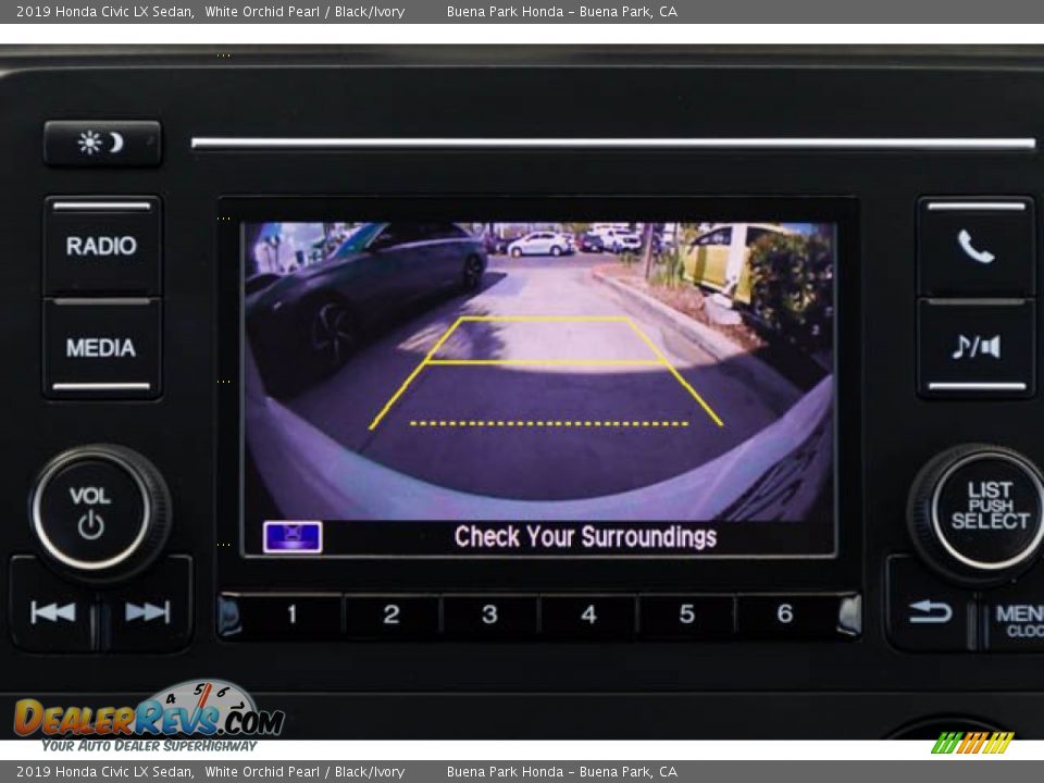 2019 Honda Civic LX Sedan White Orchid Pearl / Black/Ivory Photo #27