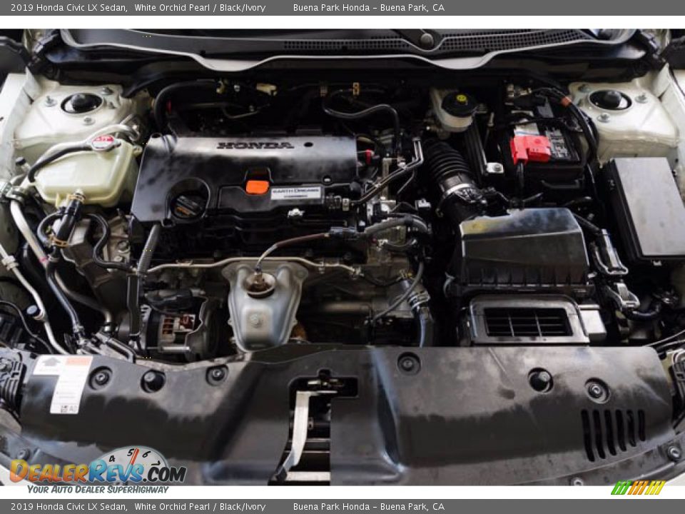 2019 Honda Civic LX Sedan White Orchid Pearl / Black/Ivory Photo #34