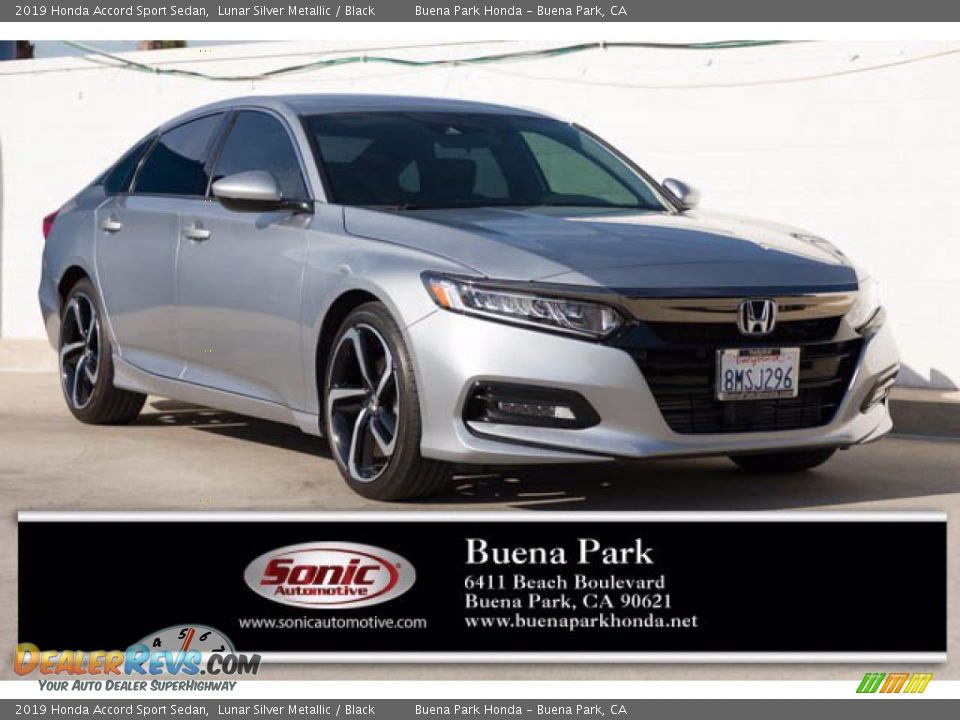 2019 Honda Accord Sport Sedan Lunar Silver Metallic / Black Photo #1