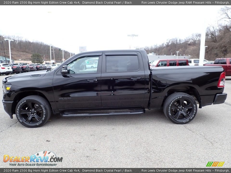 Diamond Black Crystal Pearl 2020 Ram 1500 Big Horn Night Edition Crew Cab 4x4 Photo #2