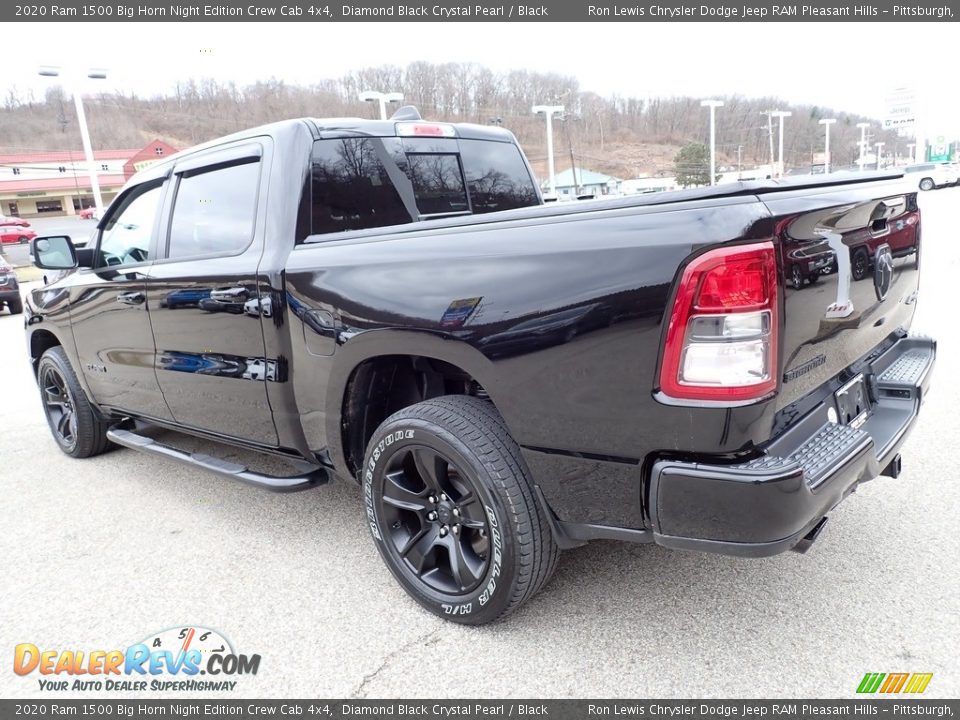 2020 Ram 1500 Big Horn Night Edition Crew Cab 4x4 Diamond Black Crystal Pearl / Black Photo #3