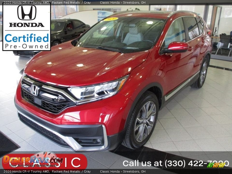 2020 Honda CR-V Touring AWD Radiant Red Metallic / Gray Photo #1