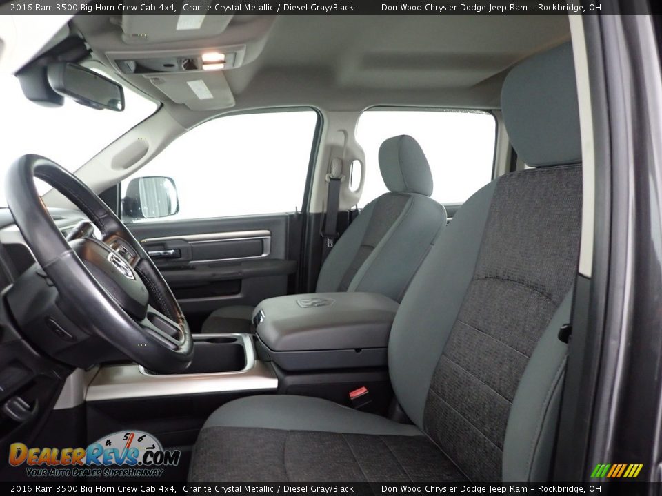 2016 Ram 3500 Big Horn Crew Cab 4x4 Granite Crystal Metallic / Diesel Gray/Black Photo #16