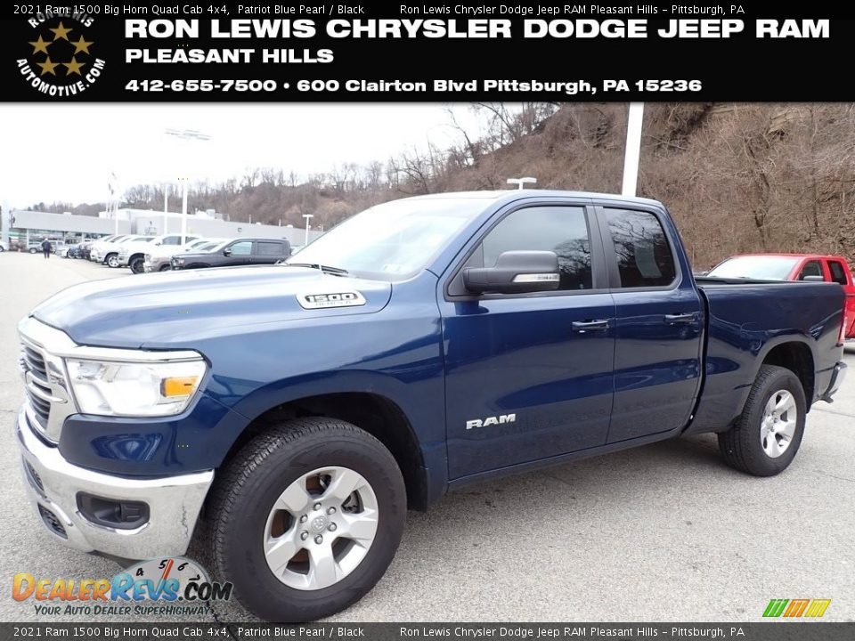 2021 Ram 1500 Big Horn Quad Cab 4x4 Patriot Blue Pearl / Black Photo #1