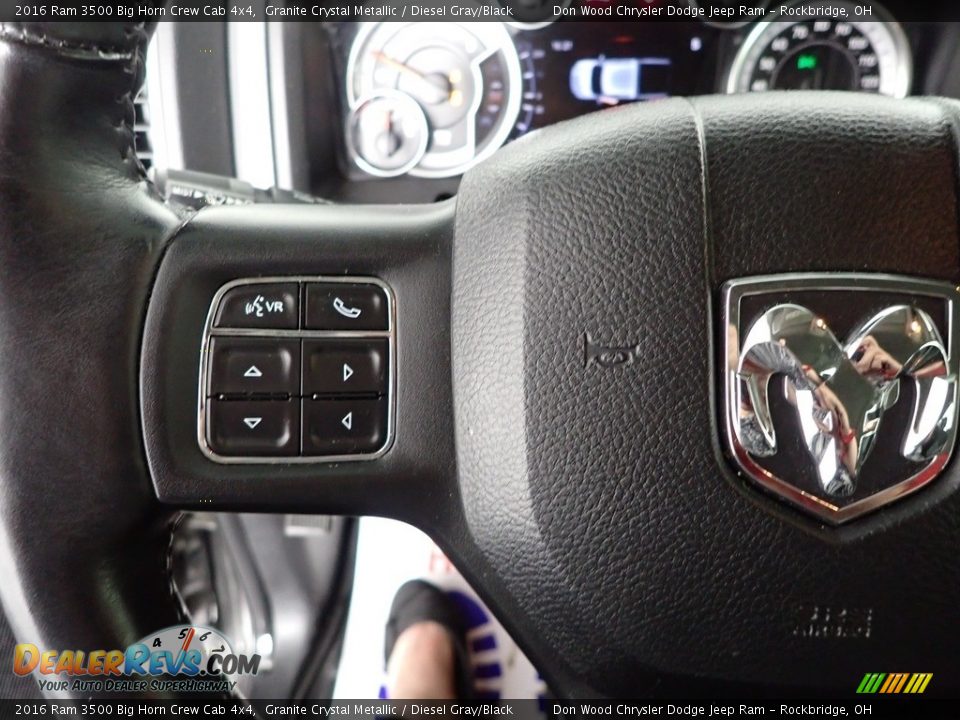 2016 Ram 3500 Big Horn Crew Cab 4x4 Steering Wheel Photo #18