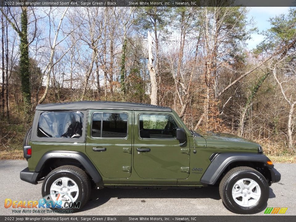 2022 Jeep Wrangler Unlimited Sport 4x4 Sarge Green / Black Photo #5