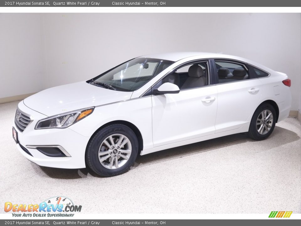 2017 Hyundai Sonata SE Quartz White Pearl / Gray Photo #3