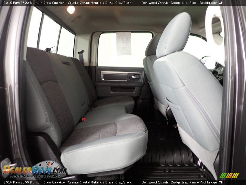Rear Seat of 2016 Ram 3500 Big Horn Crew Cab 4x4 Photo #32