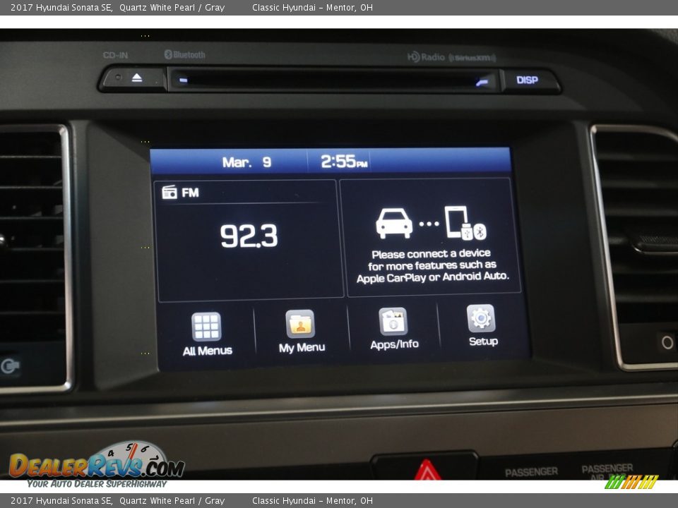 2017 Hyundai Sonata SE Quartz White Pearl / Gray Photo #10