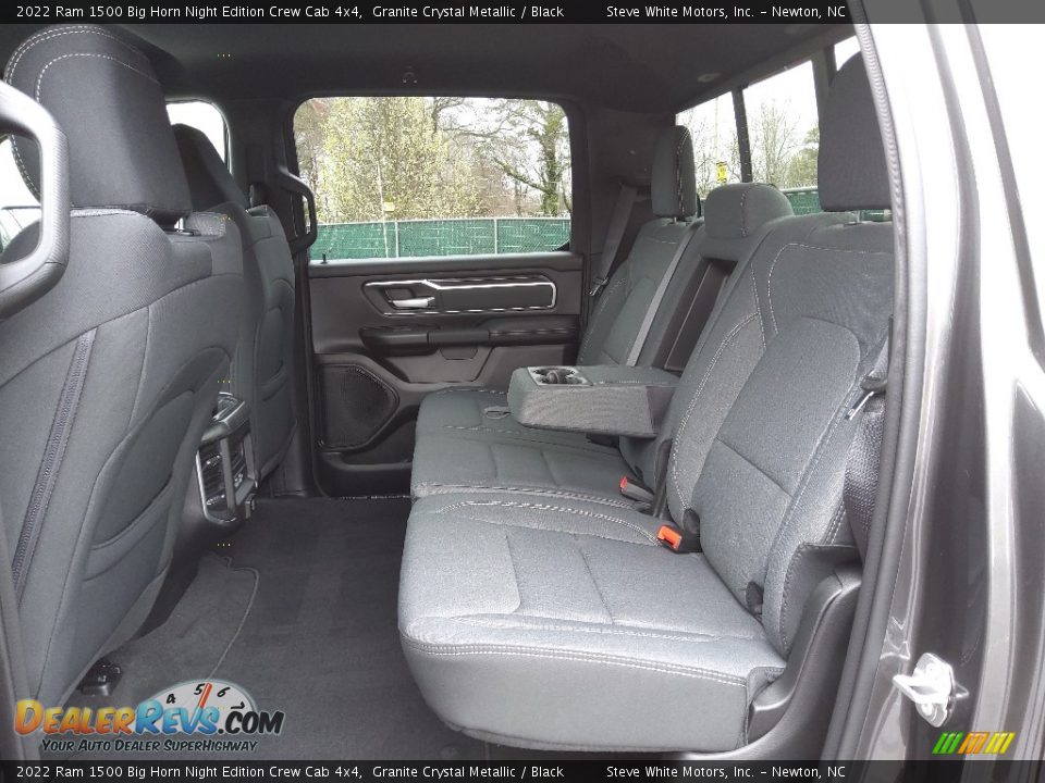 Rear Seat of 2022 Ram 1500 Big Horn Night Edition Crew Cab 4x4 Photo #14