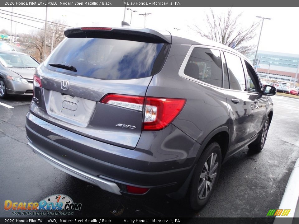 2020 Honda Pilot EX-L AWD Modern Steel Metallic / Black Photo #7