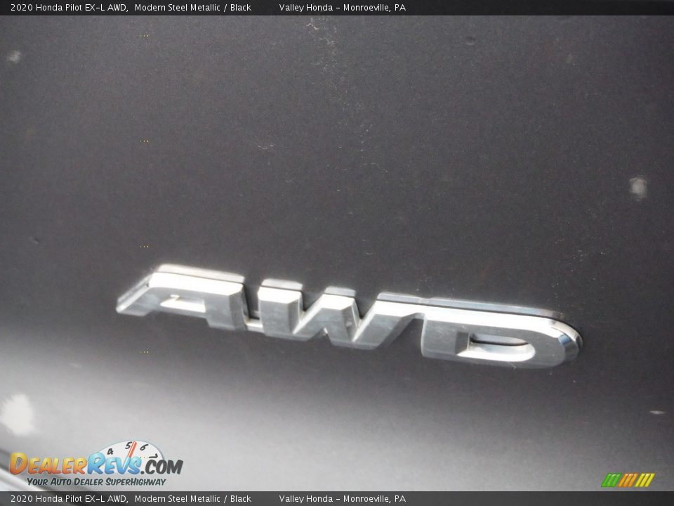 2020 Honda Pilot EX-L AWD Modern Steel Metallic / Black Photo #8