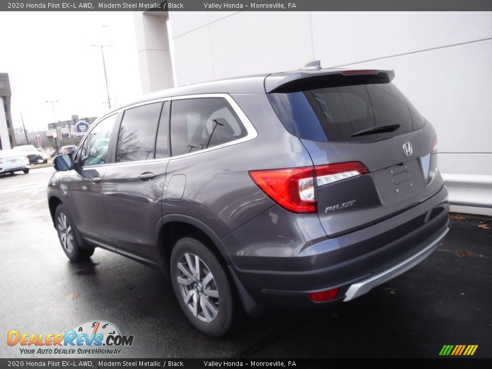 2020 Honda Pilot EX-L AWD Modern Steel Metallic / Black Photo #10