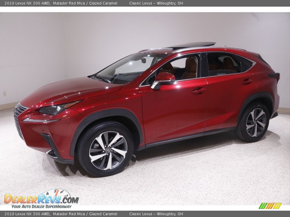 2019 Lexus NX 300 AWD Matador Red Mica / Glazed Caramel Photo #3