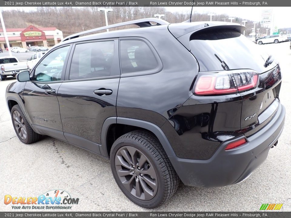 2021 Jeep Cherokee Latitude Lux 4x4 Diamond Black Crystal Pearl / Black Photo #3