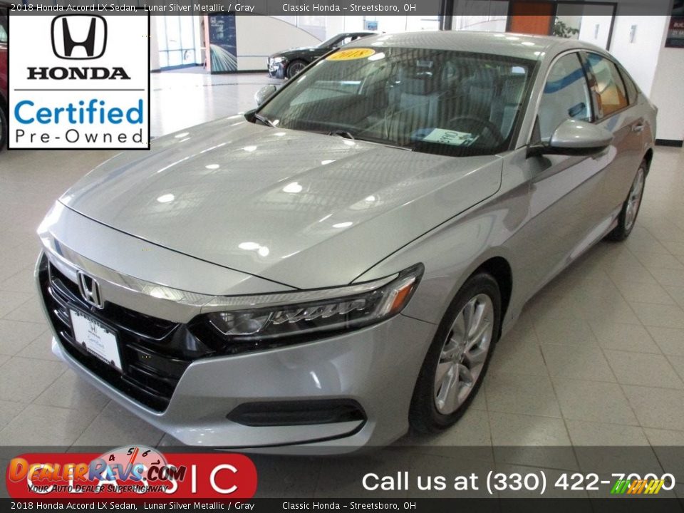 2018 Honda Accord LX Sedan Lunar Silver Metallic / Gray Photo #1