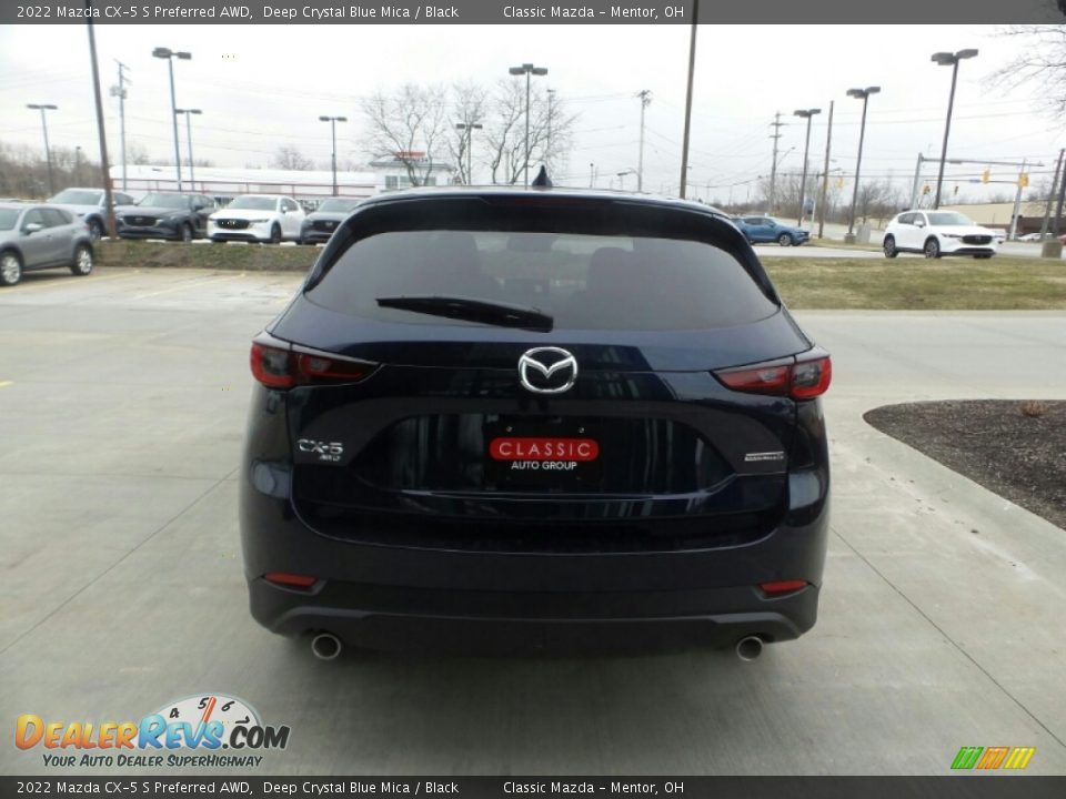 2022 Mazda CX-5 S Preferred AWD Deep Crystal Blue Mica / Black Photo #5