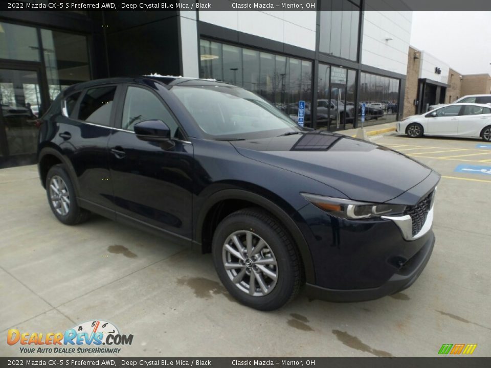 2022 Mazda CX-5 S Preferred AWD Deep Crystal Blue Mica / Black Photo #1