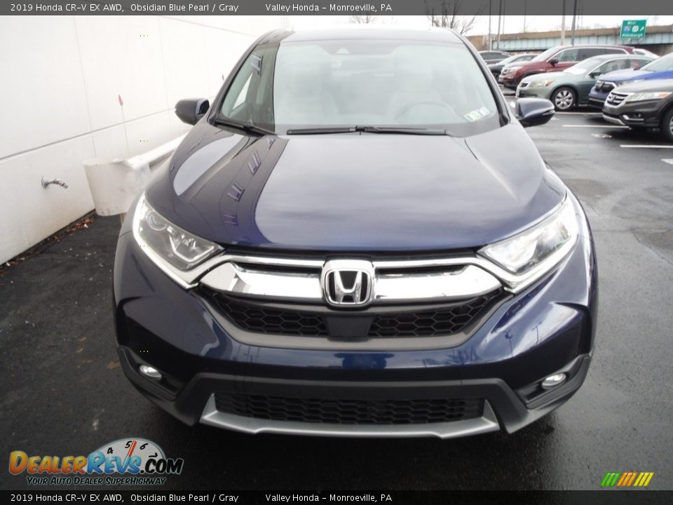 2019 Honda CR-V EX AWD Obsidian Blue Pearl / Gray Photo #5